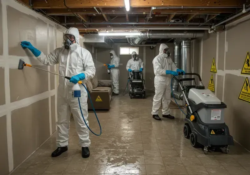 Basement Moisture Removal and Structural Drying process in De Land Southwest, FL